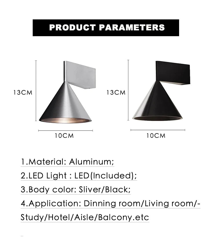 Ardora – Aluminum Adjustable Wall Spotlight
