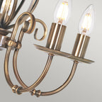 Aurelis – Aged Brass Five Light Convertible Chandelier