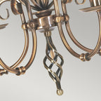 Aurelis – Aged Brass Five Light Convertible Chandelier