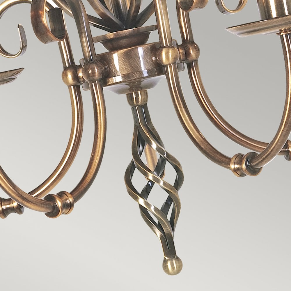 Aurelis – Aged Brass Five Light Convertible Chandelier