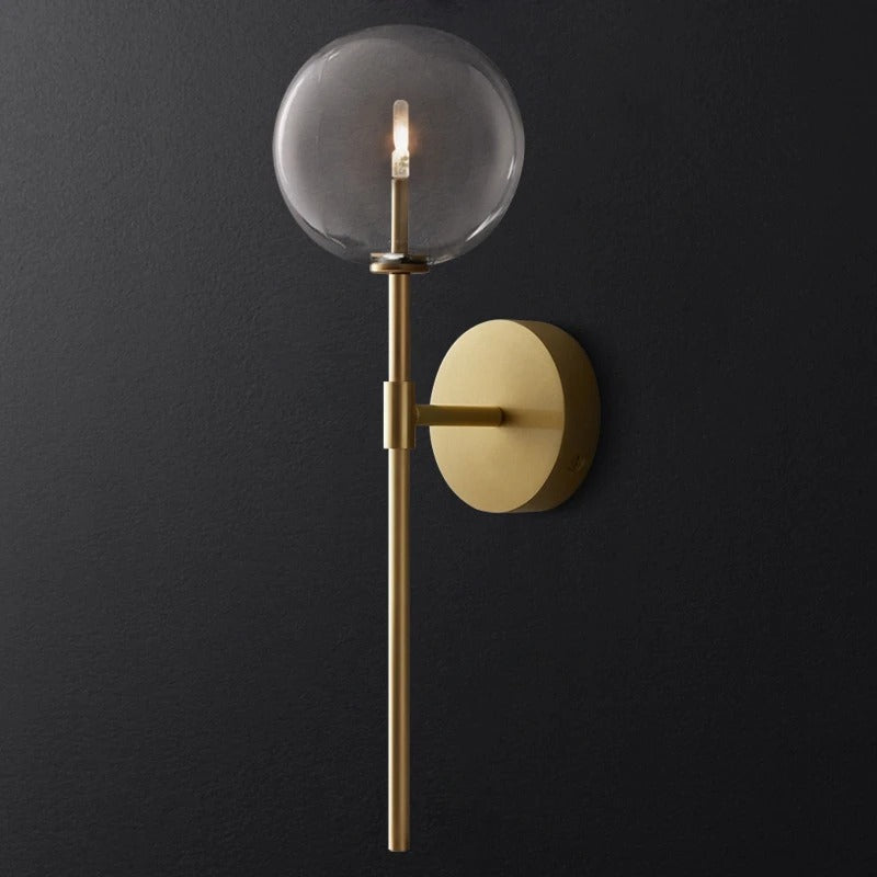 Aurelis – Aluminum Clear Glass Wall Lamp