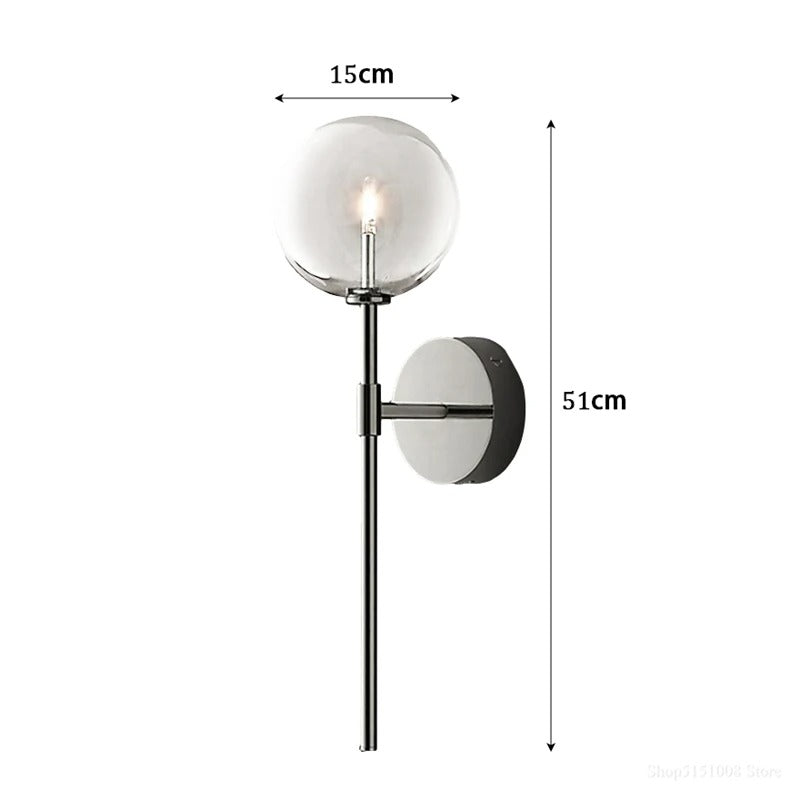 Aurelis – Aluminum Clear Glass Wall Lamp