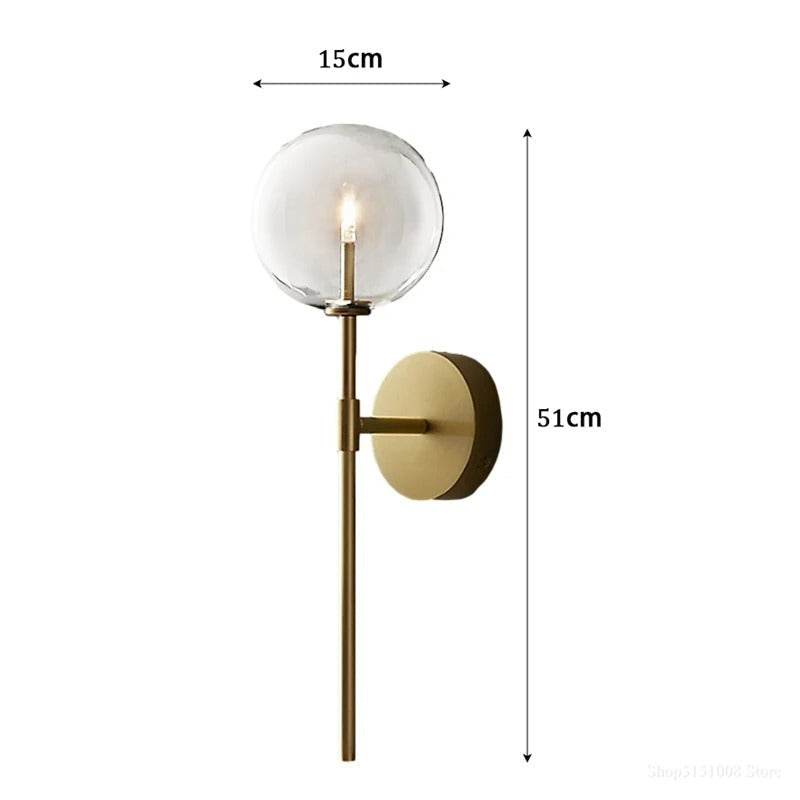 Aurelis – Aluminum Clear Glass Wall Lamp