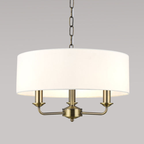 Aurelis – Antique Brass 3 Light Ceiling Pendant