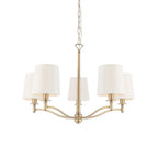 Aurelis – Antique Brass 5 Arm Ceiling Pendant Light