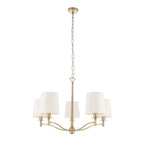 Aurelis – Antique Brass 5 Arm Ceiling Pendant Light
