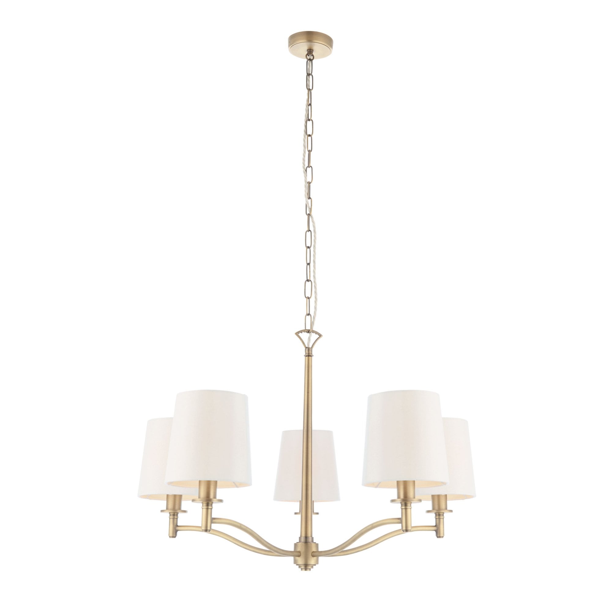 Aurelis – Antique Brass 5 Arm Ceiling Pendant Light
