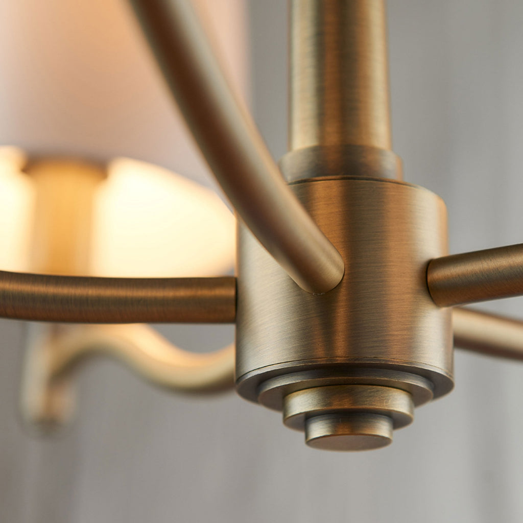 Aurelis – Antique Brass 5 Arm Ceiling Pendant Light