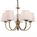 Aurelis – Antique Brass Five Arm Ceiling Pendant Light