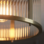 Aurelis – Antique Brass Flush Clear Glass Ceiling Light