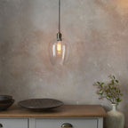 Aurelis – Antique Brass Metal Ceiling Pendant Light with Glass Shade