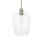 Aurelis – Antique Brass Metal Ceiling Pendant Light with Glass Shade