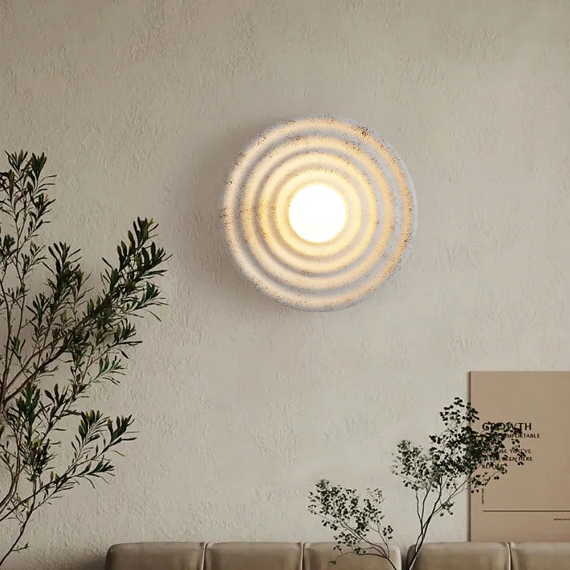 Aurelis – Beige Metal Round Wall Lamp