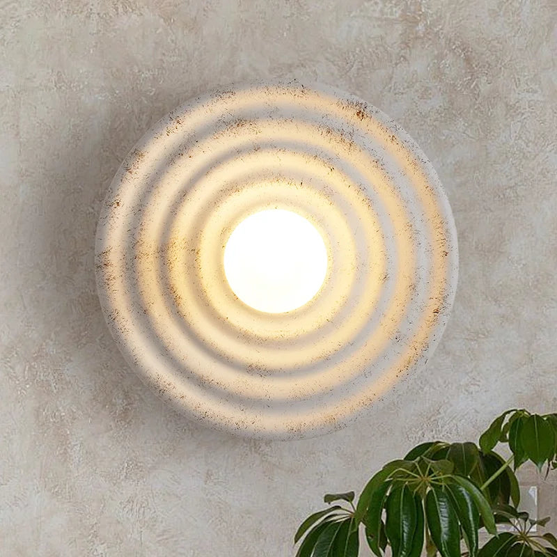 Aurelis – Beige Metal Round Wall Lamp