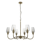 Aurelis – Brass Six Light Ceiling Pendant