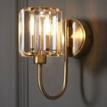Aurelis – Brass Wall Light with Faceted Glass Shade