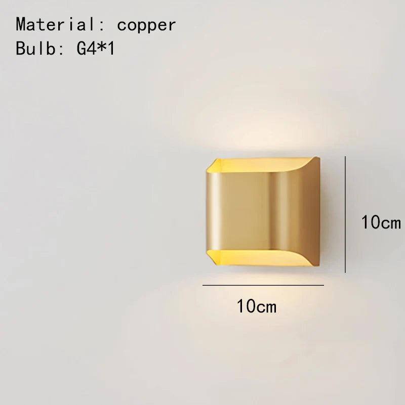 Aurelis – Copper LED Brass Wall Lamp