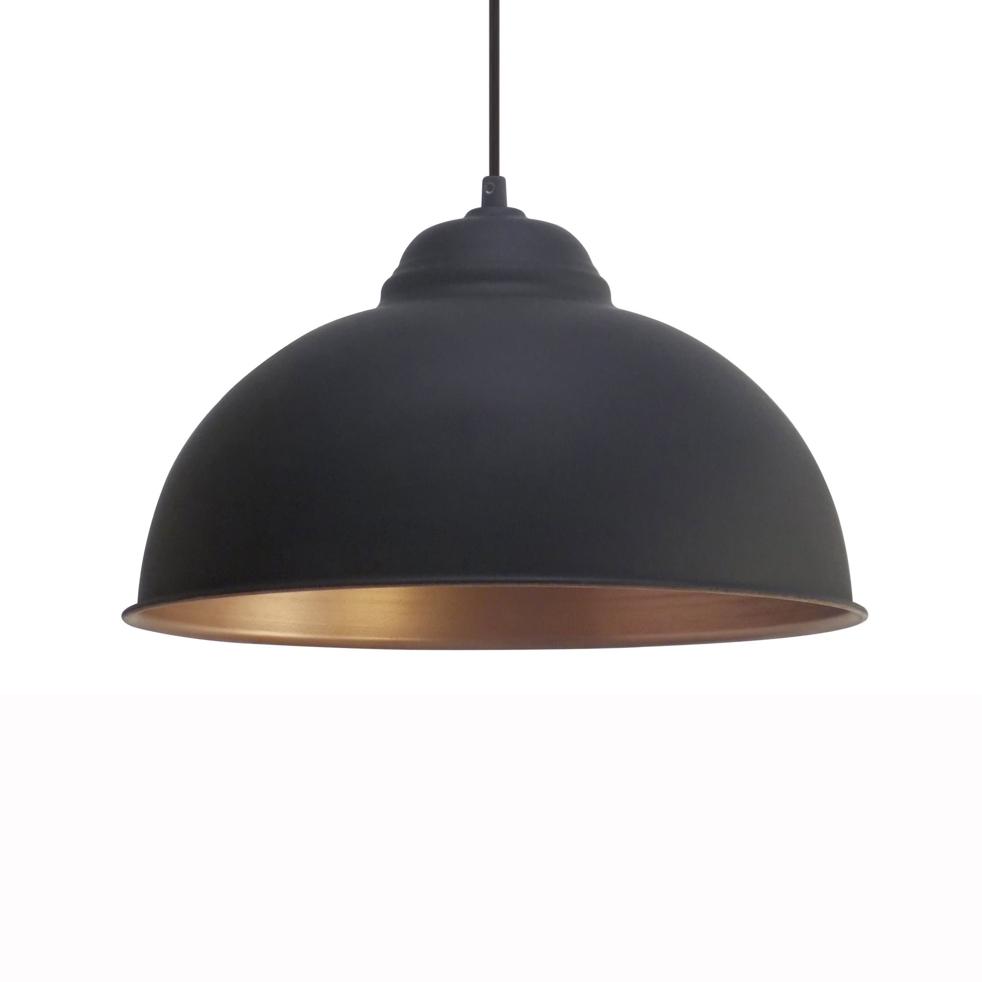 Aurelis – Copper Pendant Light Black Metal Shade