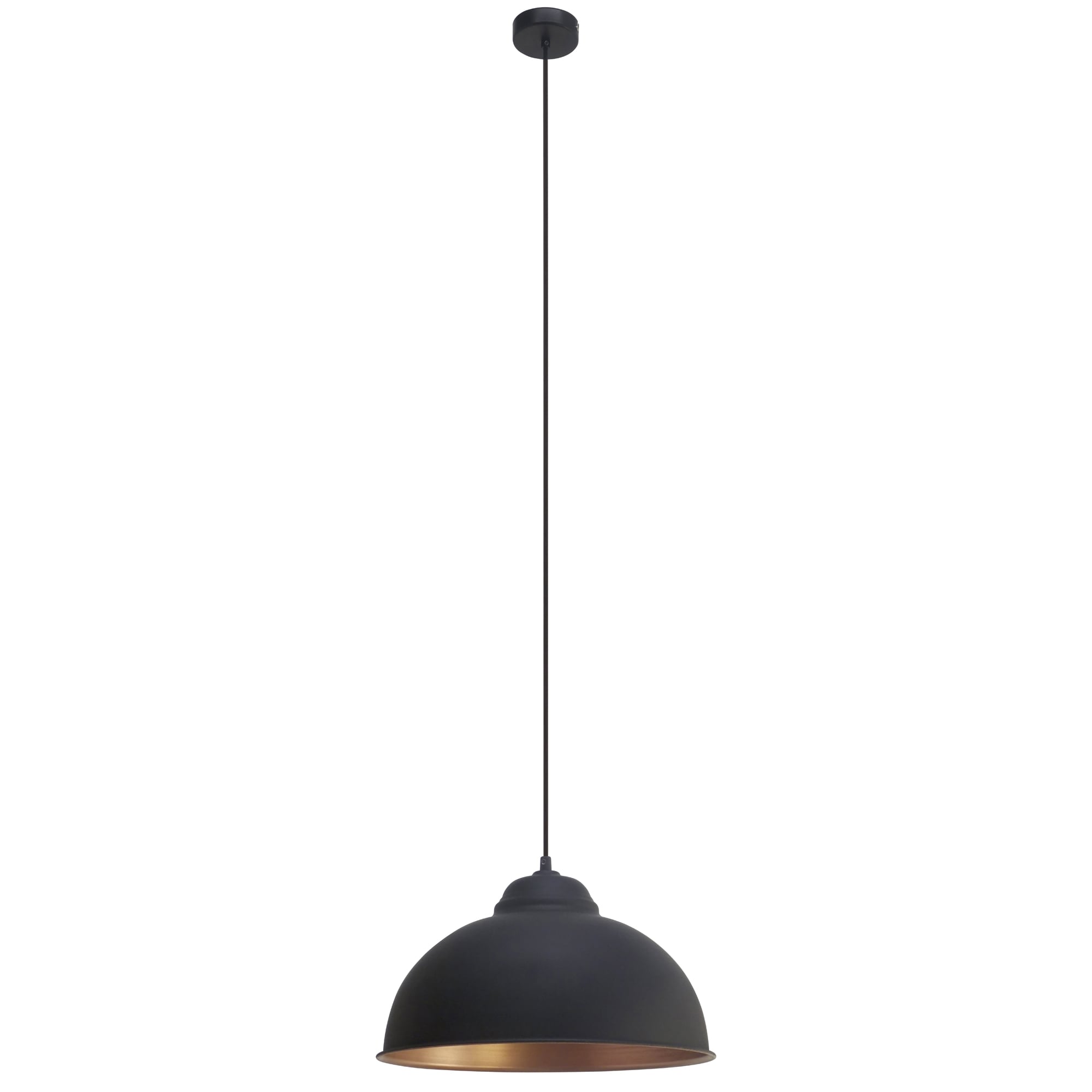 Aurelis – Copper Pendant Light Black Metal Shade