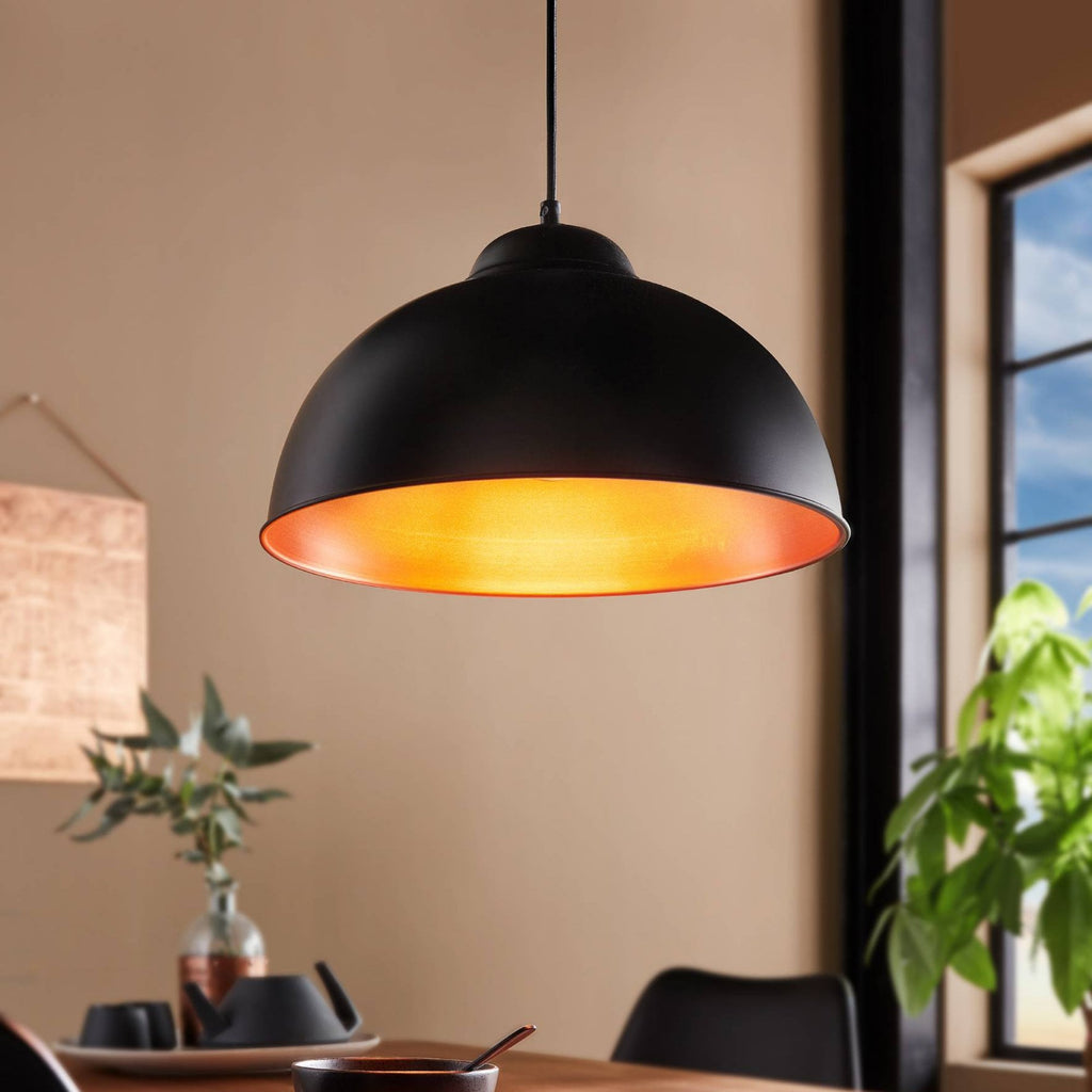 Aurelis – Copper Pendant Light Black Metal Shade
