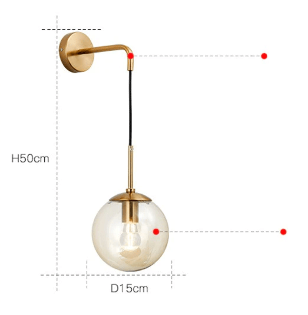 Aurelis – Glass Metal Wall Sconce