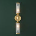 Aurelis – Glass Two-Arm Wall Light Satin Brass