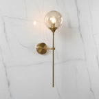 Aurelis – Glass Wall Sconce with Gold Metal Base