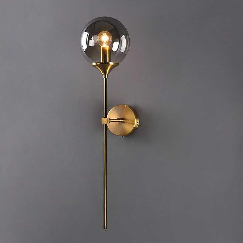 Aurelis – Glass Wall Sconce with Gold Metal Base