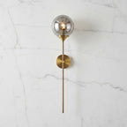 Aurelis – Glass Wall Sconce with Gold Metal Base