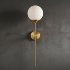 Aurelis – Glass Wall Sconce with Gold Metal Base
