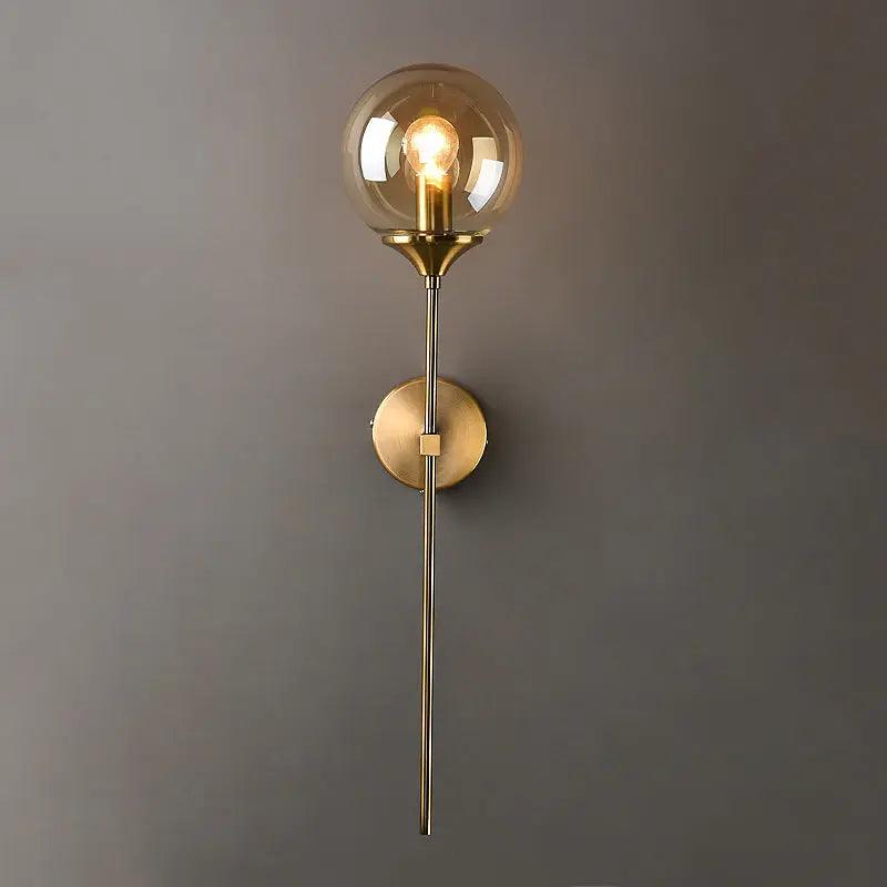 Aurelis – Glass Wall Sconce with Gold Metal Base