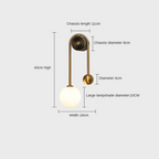 Aurelis – Gold Wall Sconce with White Glass Shade