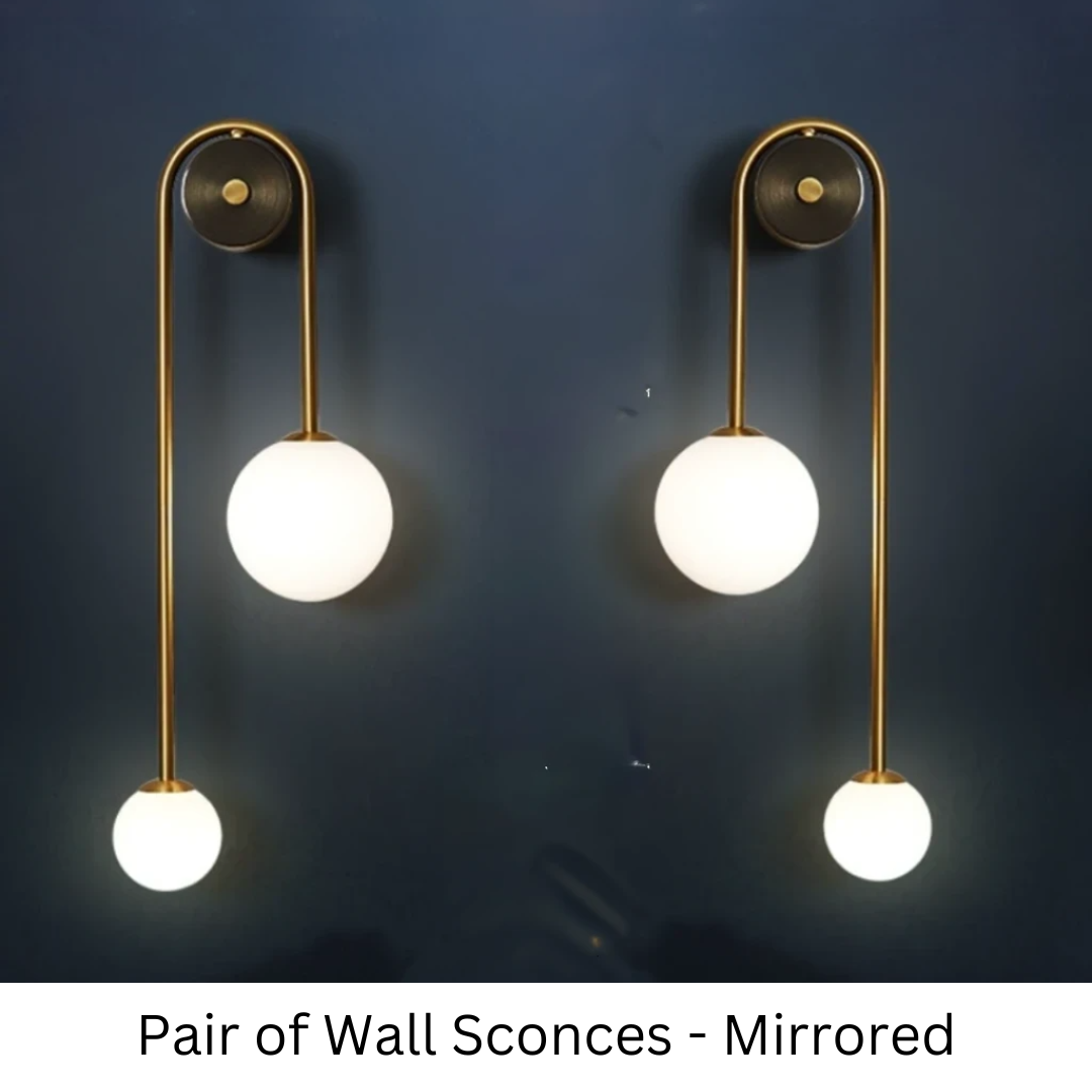 Aurelis – Gold Wall Sconce with White Glass Shade