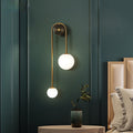 Aurelis – Gold Wall Sconce with White Glass Shade