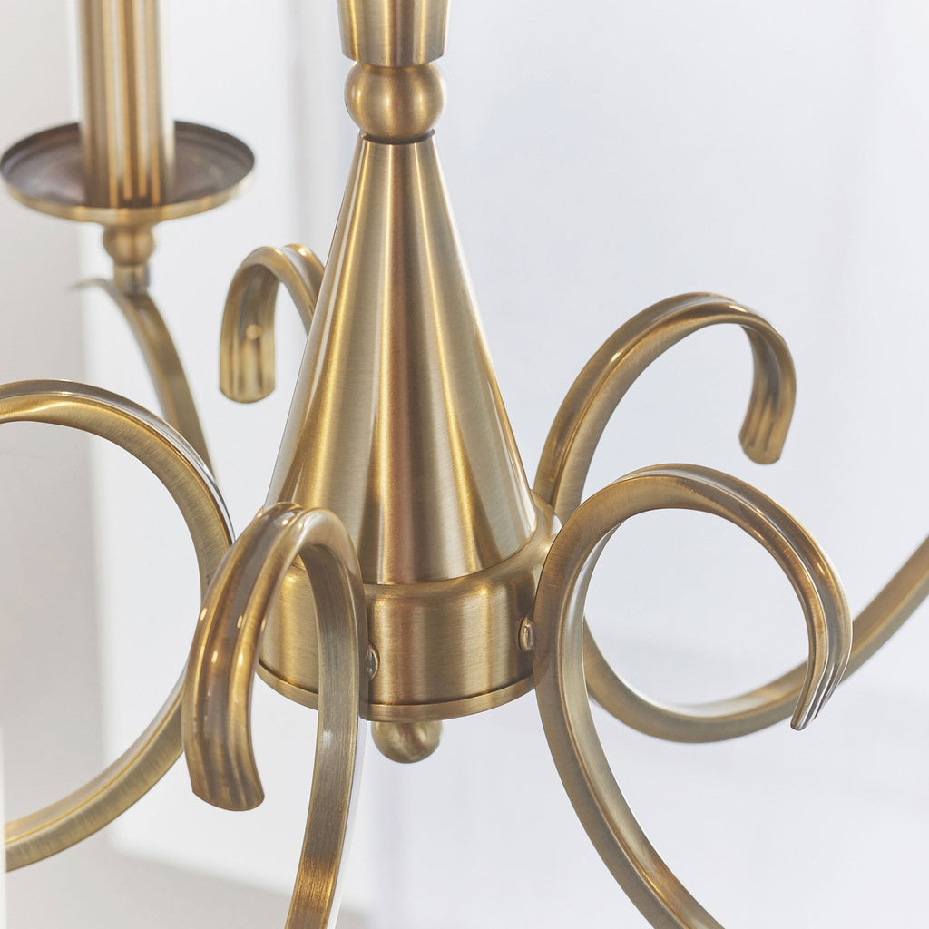 Aurelis – Metal Adjustable Antique Brass Convertible Chandelier