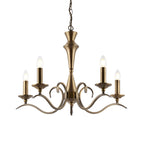 Aurelis – Metal Adjustable Antique Brass Convertible Chandelier