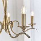 Aurelis – Metal Adjustable Antique Brass Convertible Chandelier