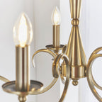 Aurelis – Metal Adjustable Antique Brass Convertible Chandelier