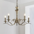 Aurelis – Metal Adjustable Antique Brass Convertible Chandelier