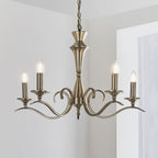 Aurelis – Metal Adjustable Antique Brass Convertible Chandelier