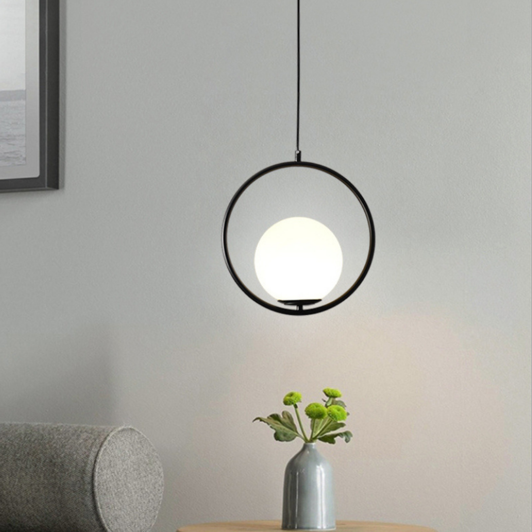 Aurelis – Metal Pendant Light with Glass Shade