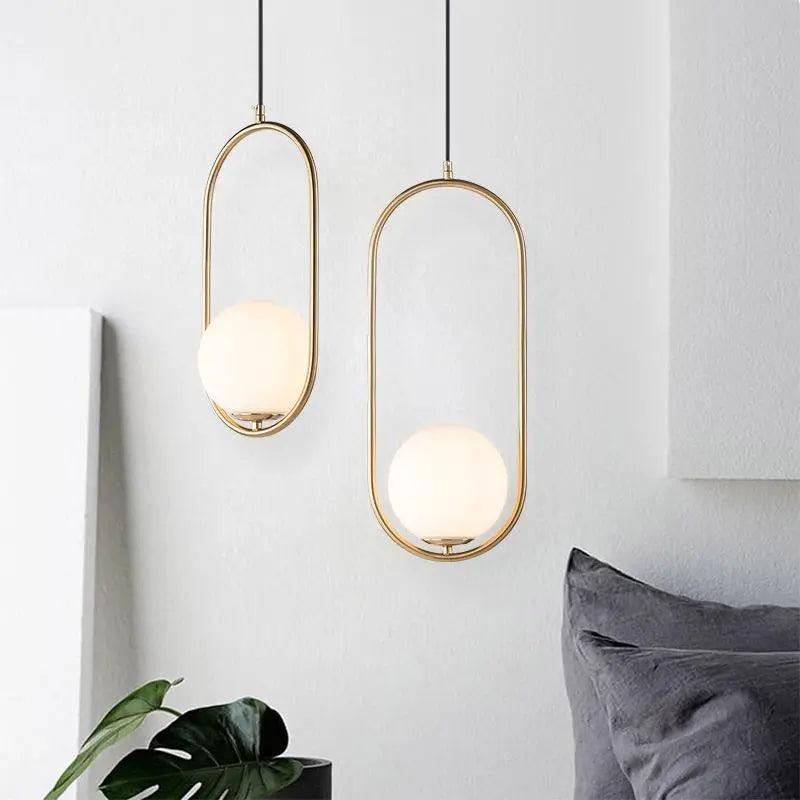 Aurelis – Metal Pendant Light with Glass Shade