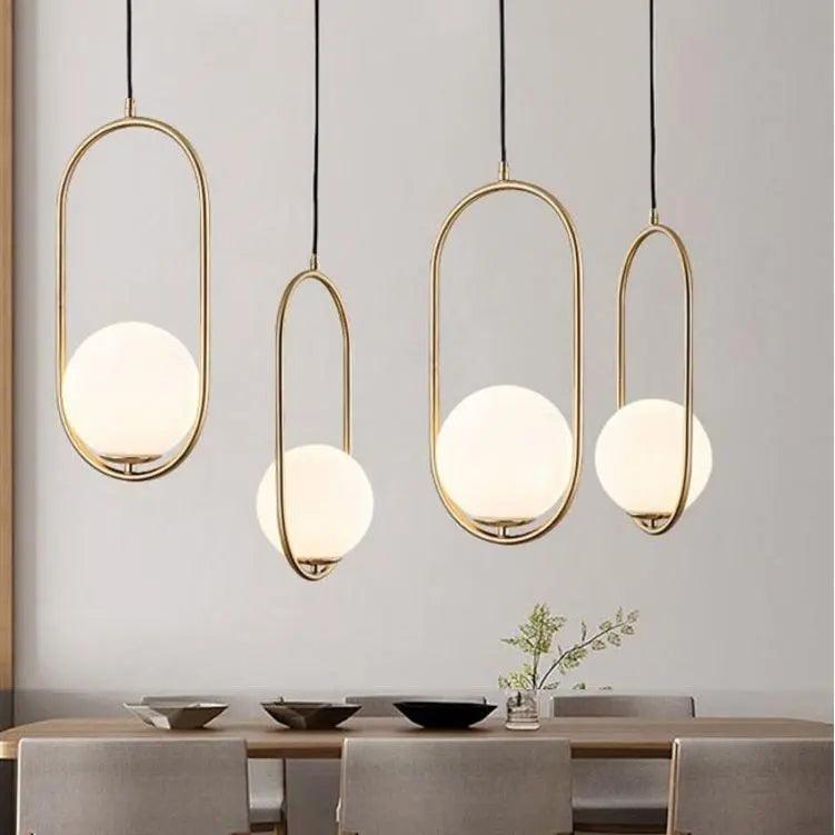 Aurelis – Metal Pendant Light with Glass Shade