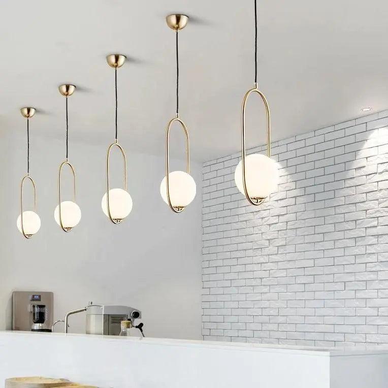 Aurelis – Metal Pendant Light with Glass Shade
