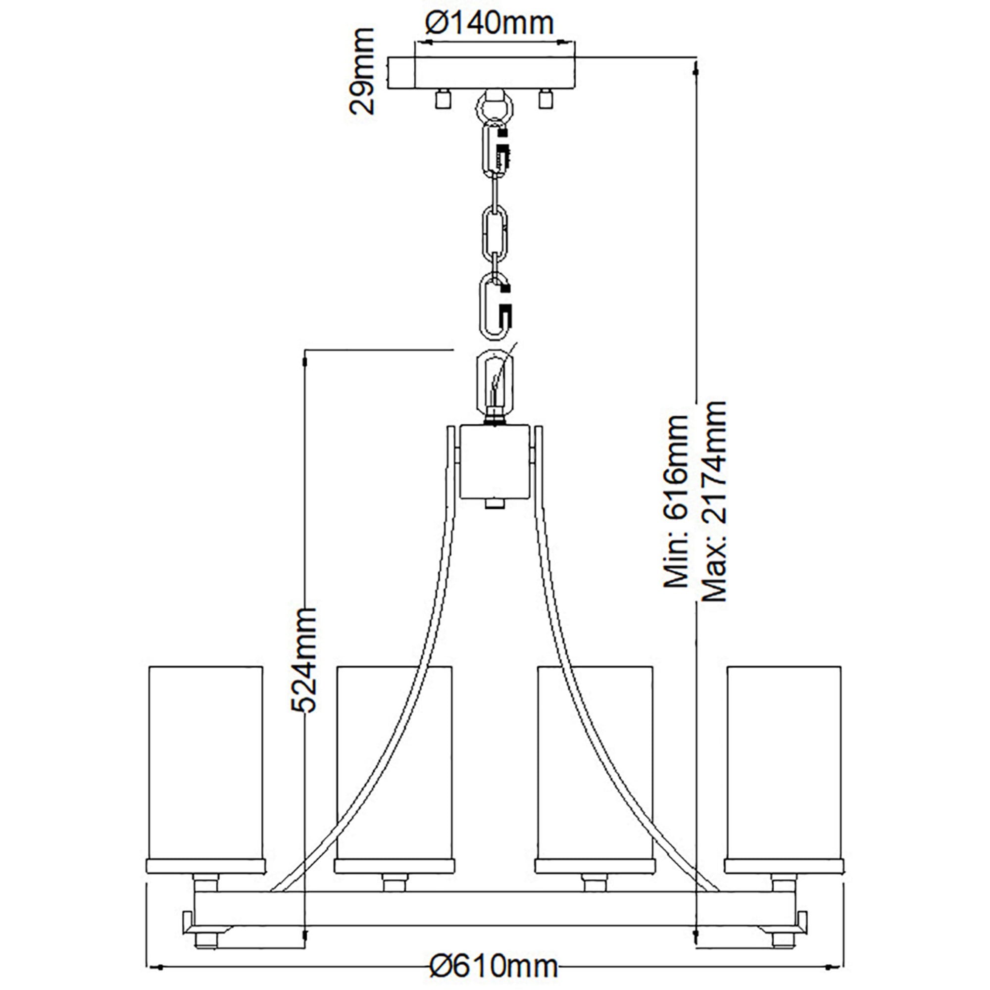 Aurelis – Oak Five Light Ceiling Chandelier