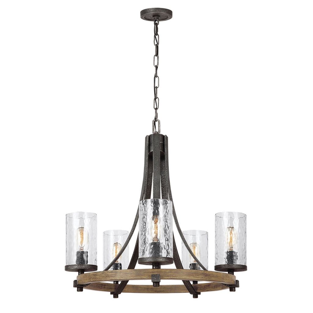 Aurelis – Oak Five Light Ceiling Chandelier