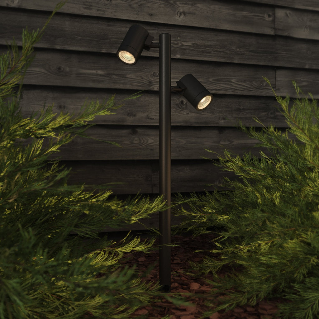 Aurelis – Outdoor Metal LED Twin Spike Spot Light IP66
