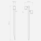 Aurelis – Outdoor Metal LED Twin Spike Spot Light IP66