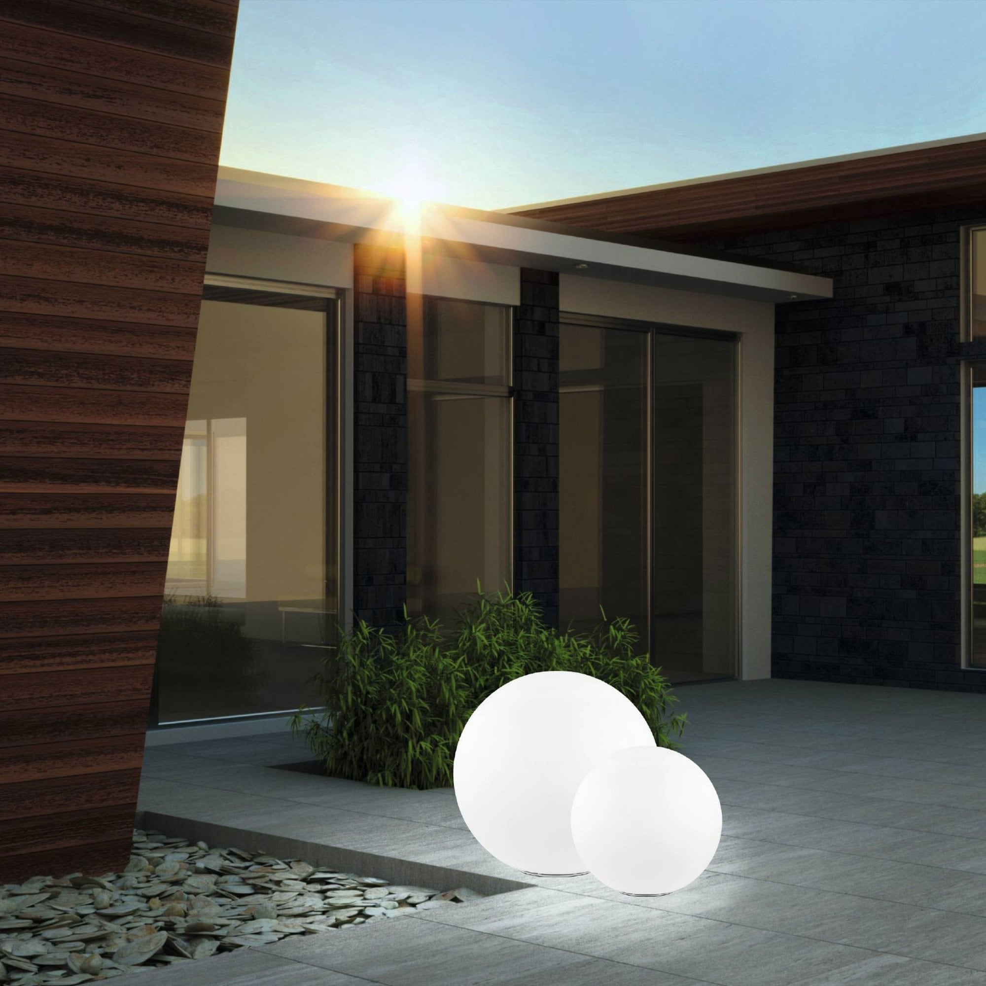 Aurelis – White Plastic Exterior Globe Light 390mm