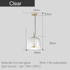 Eirwyn – Glass Pendant Light Scandinavian Minimalist Design